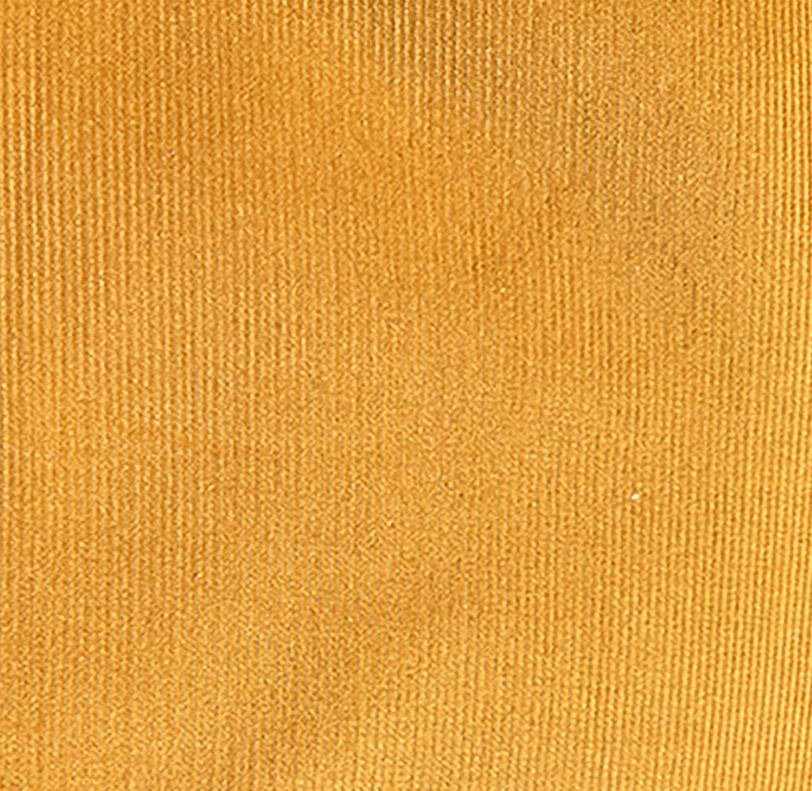 Katoenfluweel geel met kleine ribbing  - Le Loup Art